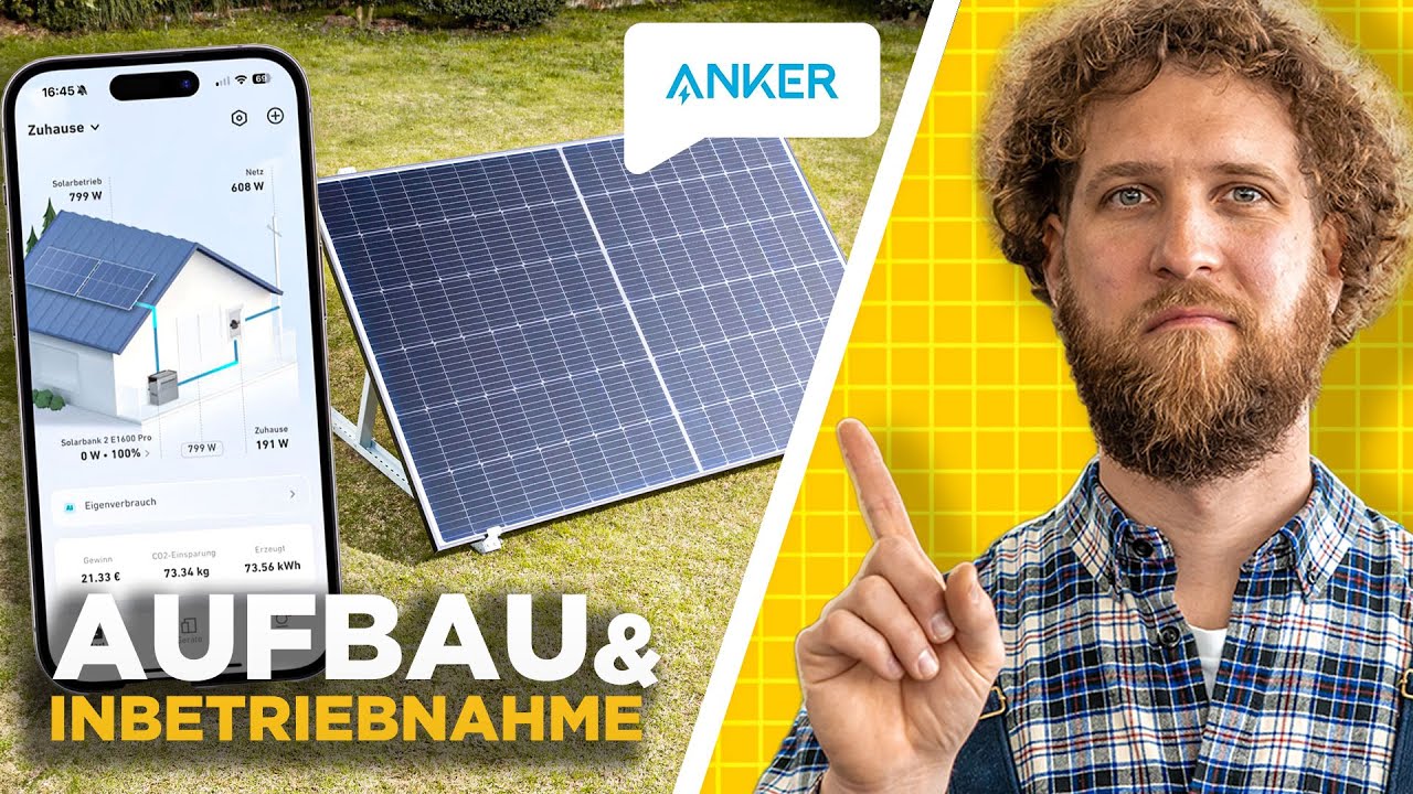 Video Anker Solix Solarbank 2 Pro aufbauen mit Elektromeister Tobias Haack